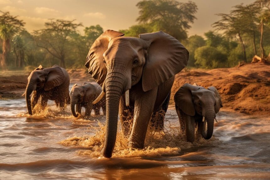 Elephants In Africa